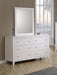 Selena Rectangular Dresser Mirror Cream White - Home Discount Furniture - NJ-linden