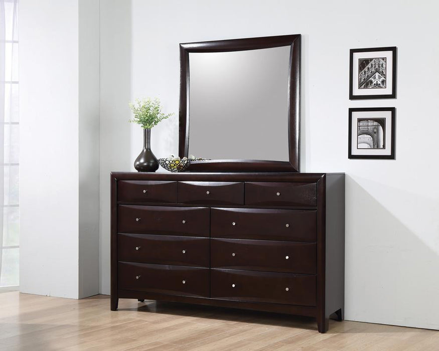 Phoenix Square Dresser Mirror Deep Cappuccino - Home Discount Furniture - NJ-linden