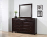 Phoenix Square Dresser Mirror Deep Cappuccino - Home Discount Furniture - NJ-linden
