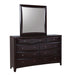 Phoenix Square Dresser Mirror Deep Cappuccino - Home Discount Furniture - NJ-linden