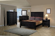 Sandy Beach California King Panel Bed with High Headboard Black - Home Discount Furniture - NJ-linden
