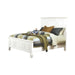 Sandy Beach Eastern King Panel Bed with High Headboard Cream White - Home Discount Furniture - NJ-linden