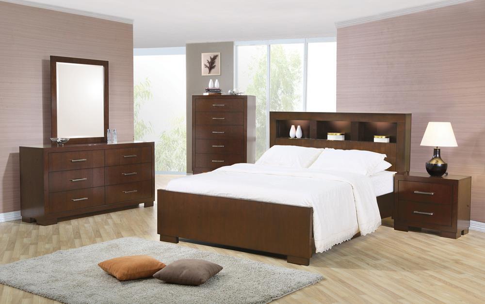 Jessica Eastern King Bed with Storage Headboard Cappuccino - Home Discount Furniture - NJ-linden