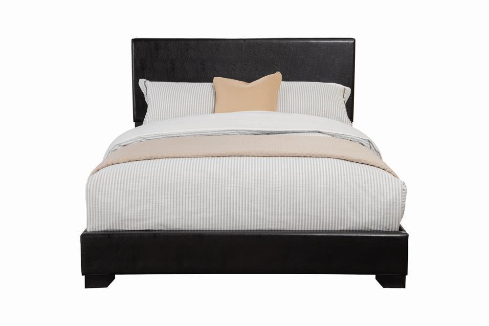 Conner Queen Upholstered Panel Bed Black - Home Discount Furniture - NJ-linden