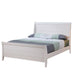 Selena Twin Sleigh Platform Bed Cream White - Home Discount Furniture - NJ-linden