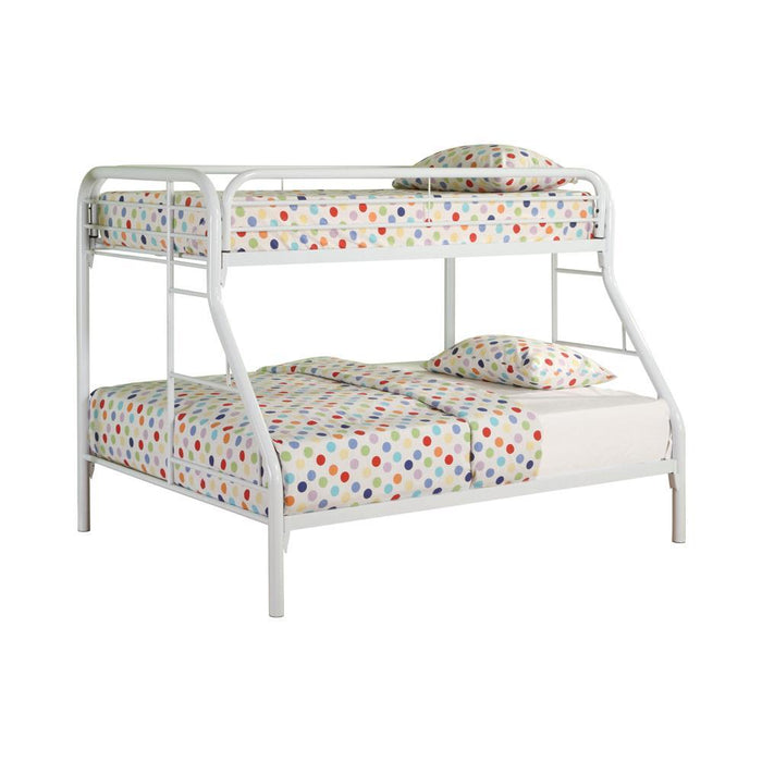 Morgan Twin Over Full Bunk Bed White - Home Discount Furniture - NJ-linden