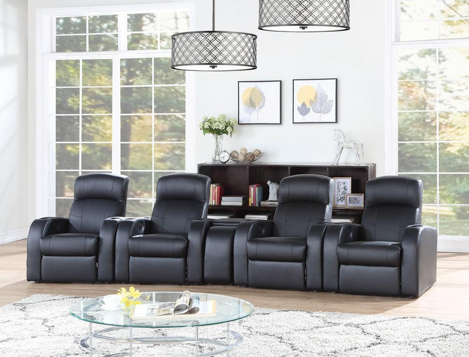Cyrus Home Theater Upholstered Recliner Black - Home Discount Furniture - NJ-linden