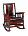 Ida Upholstered Rocking Chair Tobacco and Dark Brown - Home Discount Furniture - NJ-linden