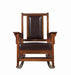 Ida Upholstered Rocking Chair Tobacco and Dark Brown - Home Discount Furniture - NJ-linden