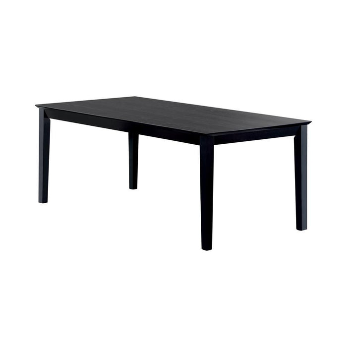 Louise Rectangular Dining Table with Extension Leaf Black - Home Discount Furniture - NJ-linden