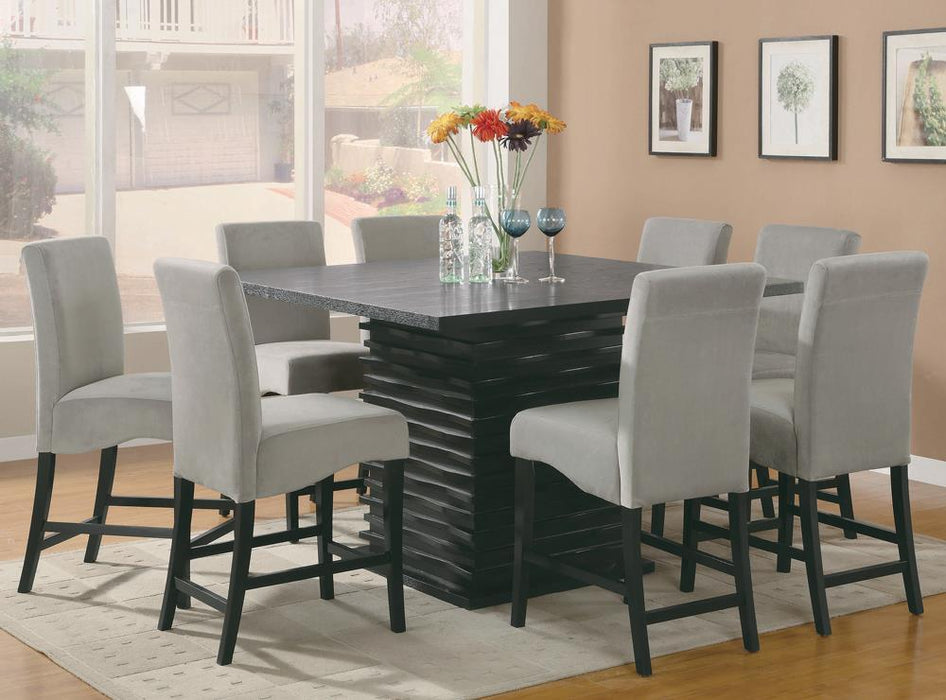 Stanton Upholstered Counter Height Chairs Grey and Black (Set of 2) - Home Discount Furniture - NJ-linden