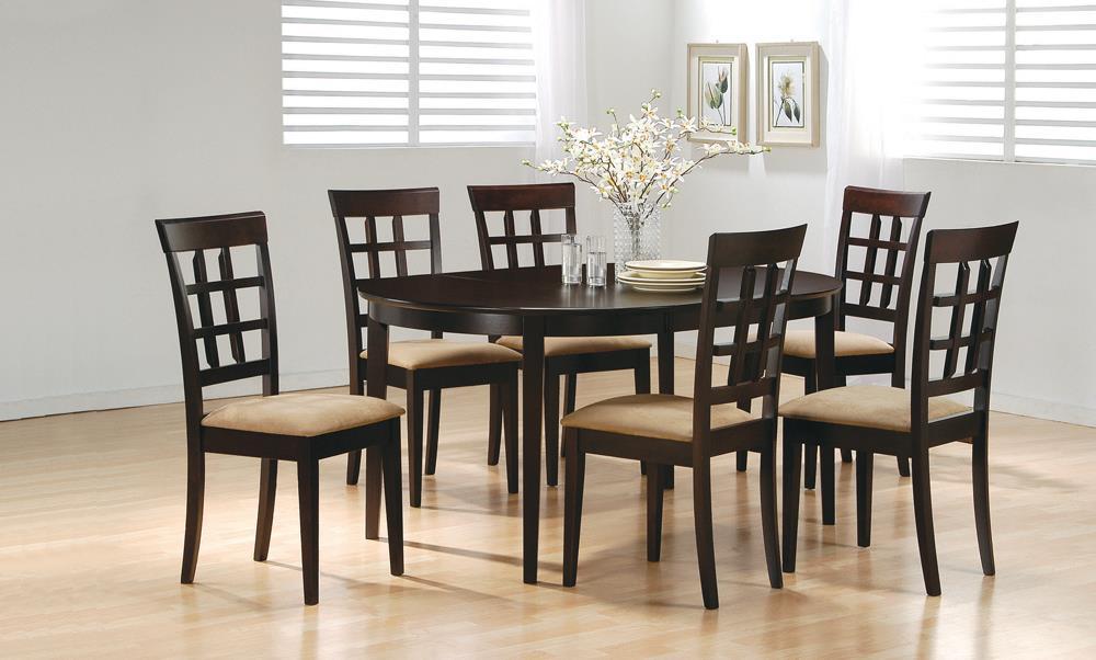 Gabriel Oval Dining Table Cappuccino - Home Discount Furniture - NJ-linden