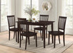Gomez 5-piece Rectangular Dining Table Set Cappuccino - Home Discount Furniture - NJ-linden