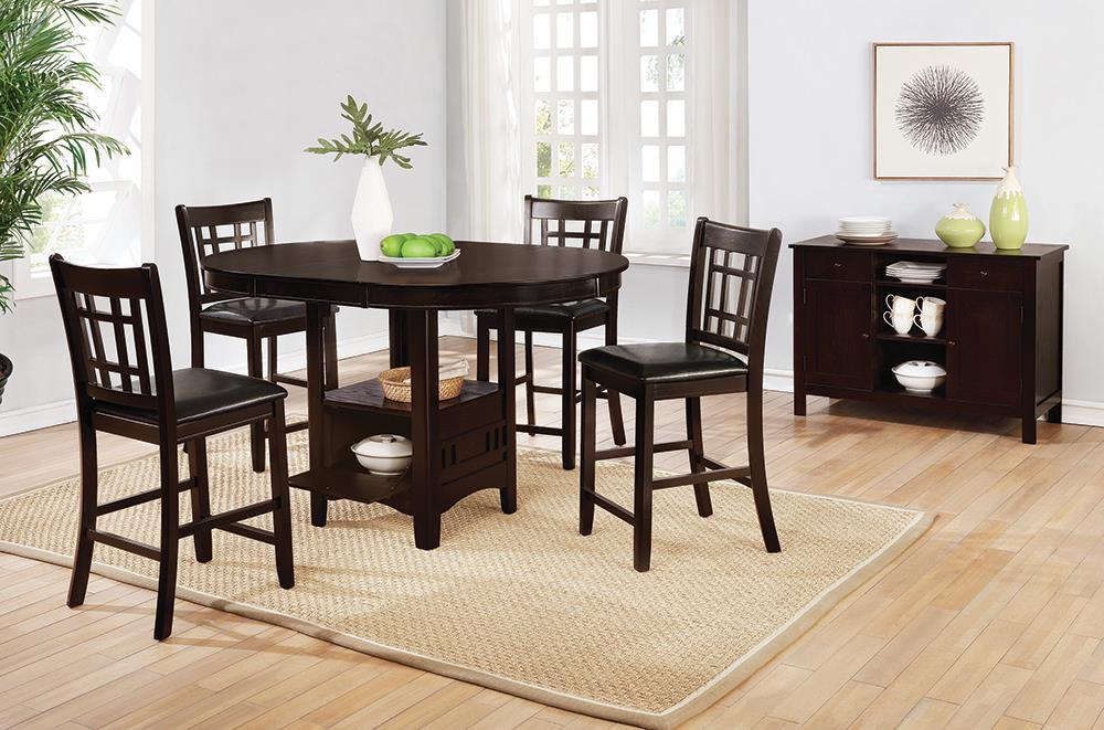 Lavon Oval Counter Height Table Espresso - Home Discount Furniture - NJ-linden