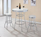 Theodore Upholstered Top Bar Stools White and Chrome (Set of 2) - Home Discount Furniture - NJ-linden