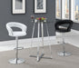 Barraza 29" Adjustable Height Bar Stool White and Chrome - Home Discount Furniture - NJ-linden