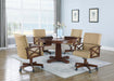 Marietta Round Wooden Game Table Tobacco - Home Discount Furniture - NJ-linden