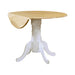 Allison Drop Leaf Round Dining Table Natural Brown and White - Home Discount Furniture - NJ-linden
