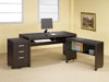 Skeena Computer Desk with Keyboard Drawer Cappuccino - Home Discount Furniture - NJ-linden