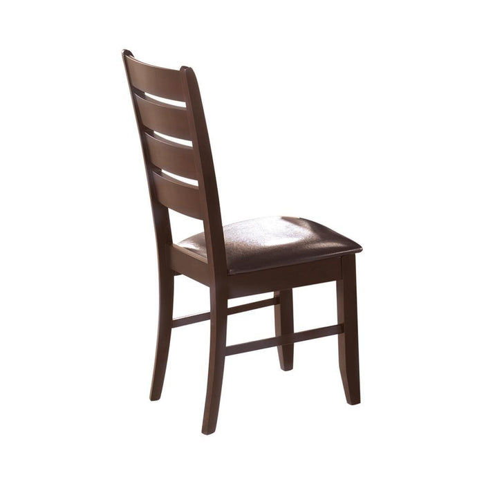 Dalila Ladder Back Side Chairs Cappuccino and Black (Set of 2) - Home Discount Furniture - NJ-linden