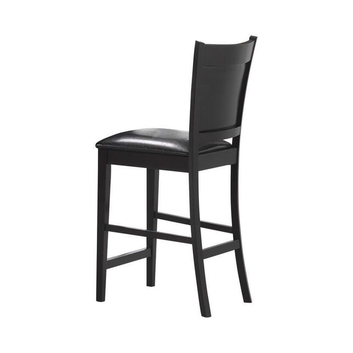 Jaden Upholstered Counter Height Stools Black and Espresso (Set of 2) - Home Discount Furniture - NJ-linden