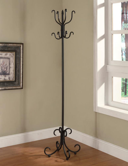 Kiefer Coat Rack with 12 Hooks Black - Home Discount Furniture - NJ-linden