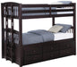 Kensington Twin Over Twin Bunk Bed with Trundle Cappuccino - Home Discount Furniture - NJ-linden