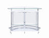 Amarillo 2-tier Bar Unit White and Chrome - Home Discount Furniture - NJ-linden