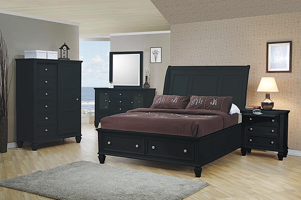 Sandy Beach Door Chest with Concealed Storage Black - Home Discount Furniture - NJ-linden