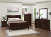 Louis Philippe Eastern King Panel Sleigh Bed Cappuccino - Home Discount Furniture - NJ-linden
