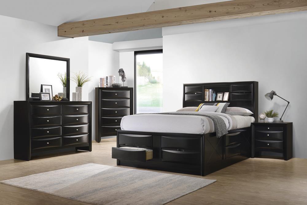Briana California King Platform Storage Bed Black - Home Discount Furniture - NJ-linden