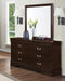 Louis Philippe Square Dresser Mirror Cappuccino - Home Discount Furniture - NJ-linden
