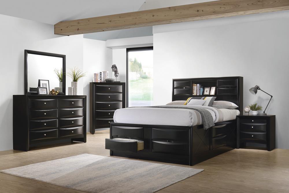 Briana Queen Platform Storage Bed Black - Home Discount Furniture - NJ-linden