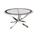 Brooke Glass Top Coffee Table Chrome and Black - Home Discount Furniture - NJ-linden