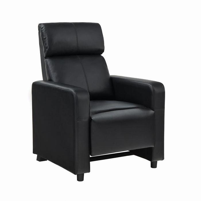 Toohey Home Theater Push Back Recliner Black - Home Discount Furniture - NJ-linden