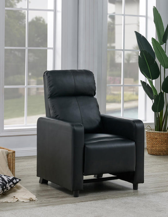 Toohey Home Theater Push Back Recliner Black - Home Discount Furniture - NJ-linden