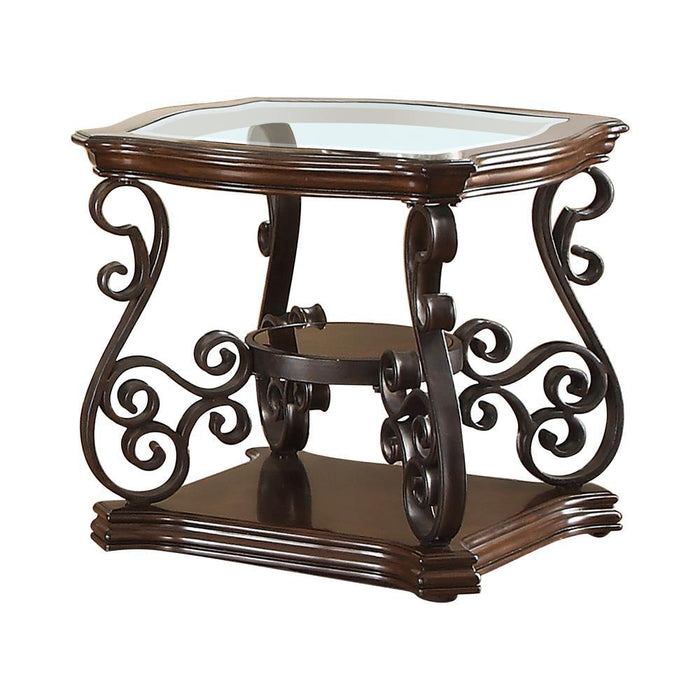 Laney End Table Deep Merlot and Clear - Home Discount Furniture - NJ-linden