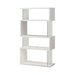 Emelle 4-tier Bookcase White and Clear - Home Discount Furniture - NJ-linden