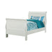 Louis Philippe Twin Sleigh Panel Bed White - Home Discount Furniture - NJ-linden