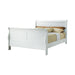 Louis Philippe Queen Sleigh Panel Bed White - Home Discount Furniture - NJ-linden