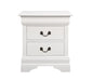 Louis Philippe 2-drawer Nightstand White - Home Discount Furniture - NJ-linden
