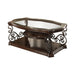 Laney Coffee Table Deep Merlot and Clear - Home Discount Furniture - NJ-linden
