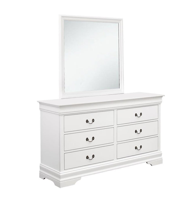 Louis Philippe 6-drawer Dresser White - Home Discount Furniture - NJ-linden