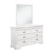 Louis Philippe Beveled Edge Square Dresser Mirror White - Home Discount Furniture - NJ-linden