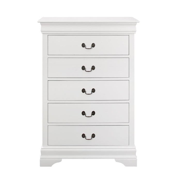 Louis Philippe 5-drawer Chest White - Home Discount Furniture - NJ-linden