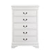 Louis Philippe 5-drawer Chest White - Home Discount Furniture - NJ-linden