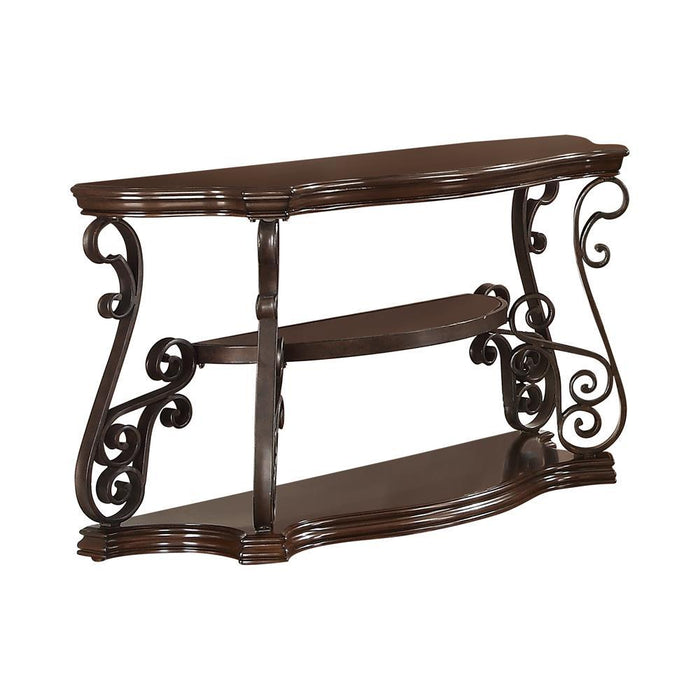 Laney Sofa Table Deep Merlot and Clear - Home Discount Furniture - NJ-linden