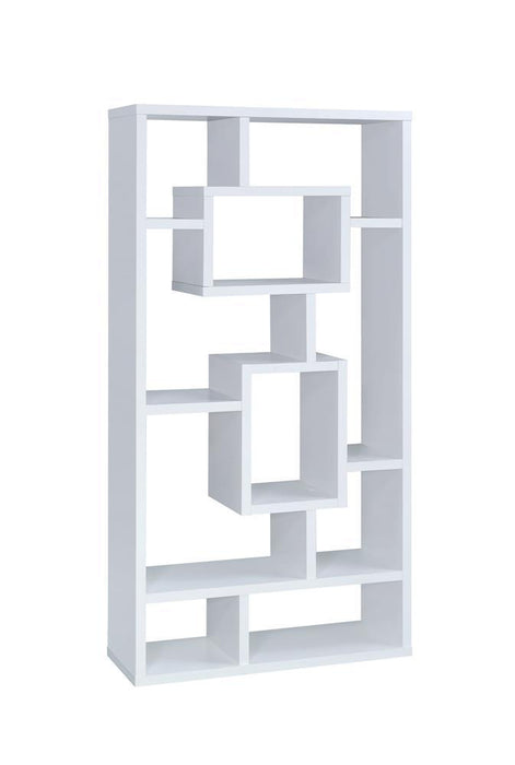Howie 10-shelf Bookcase White - Home Discount Furniture - NJ-linden