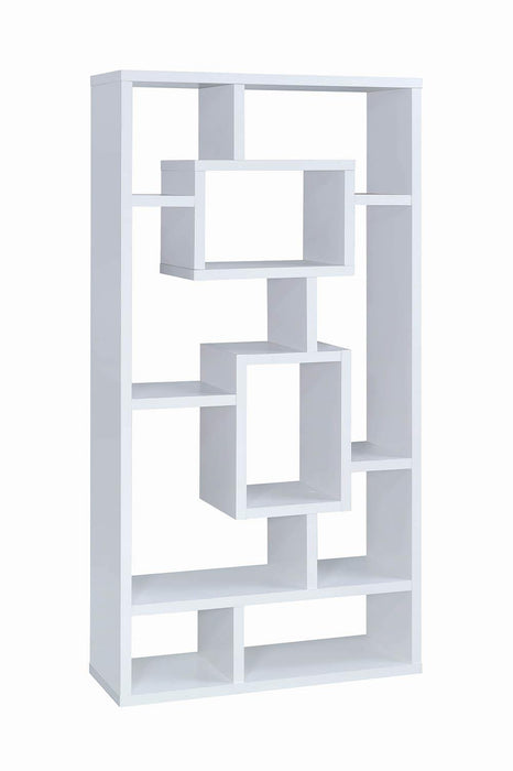 Howie 10-shelf Bookcase White - Home Discount Furniture - NJ-linden