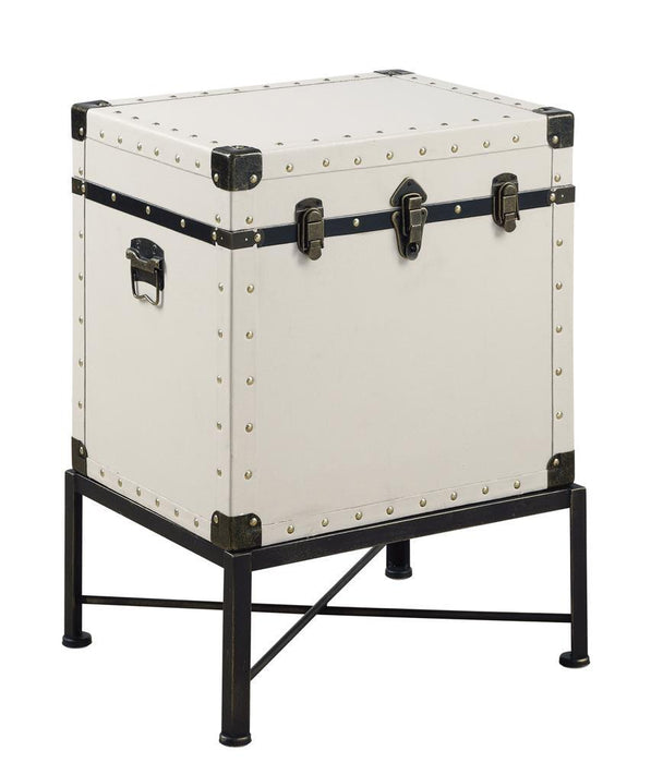 Nancy Accent Cabinet with Nailhead Trim White - Home Discount Furniture - NJ-linden